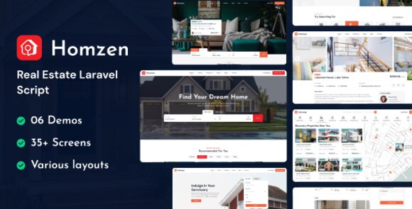 Homzen v1.3.5 Nulled – Laravel Real Estate Agency Portal Multilingual Script