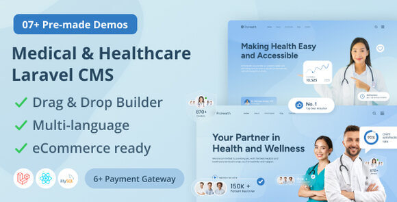 ProHealth v2.0 Nulled – Medical and Healthcare Laravel CMS with Live Page Builder PHP Script